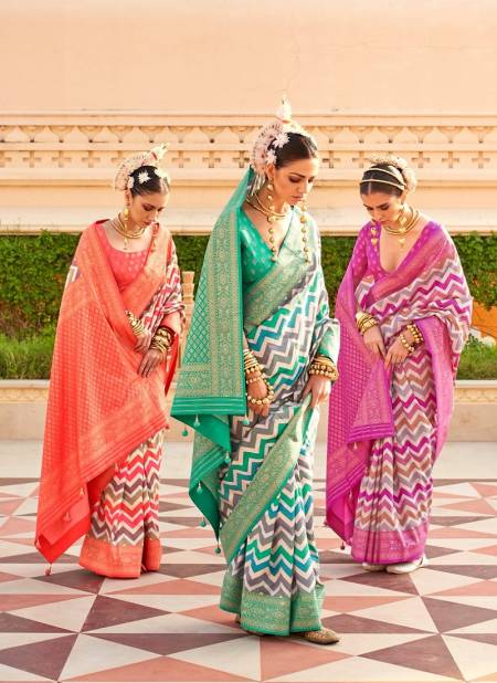Pratha By Trirath P.V Silk Foil Printed Casual Wear Saree Suppliers In India Catalog